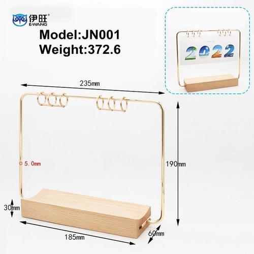 Shelf Wooden Base Custom Logo Desk Calendar