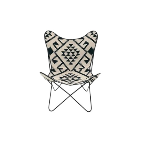 White Buffalo Butterfly Chair