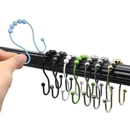 Smooth Glide Double Hook Shower Curtain Hooks