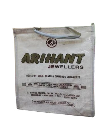 White Printed Jute Bags