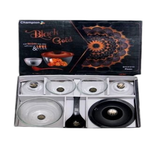 7 Pieces Glass Pudding Bowl Set