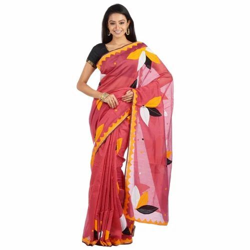 Applique Work Cotton Saree