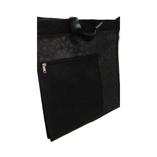 Black Cotton Shopping Bag