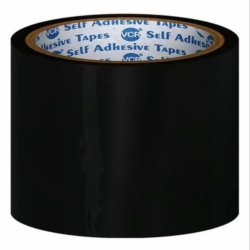 Black Plain Bopp Tape