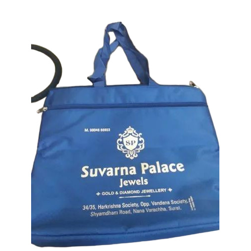 Blue Printed Shopping Bag