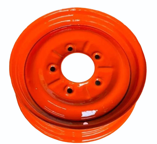 Iron Tractor Wheel Rim - Color: Orange