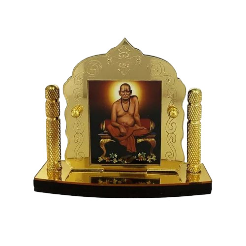 Swami Samarth Idol Car Dashboard - Color: Golden