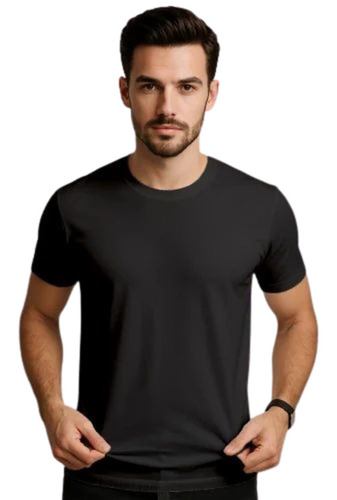 Black Color Men T Shirt