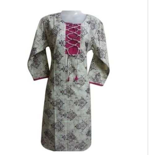 Ladies Printed Round Neck Kurti