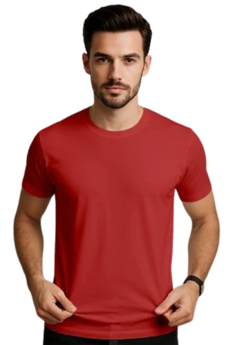 Red Color Men T Shirt