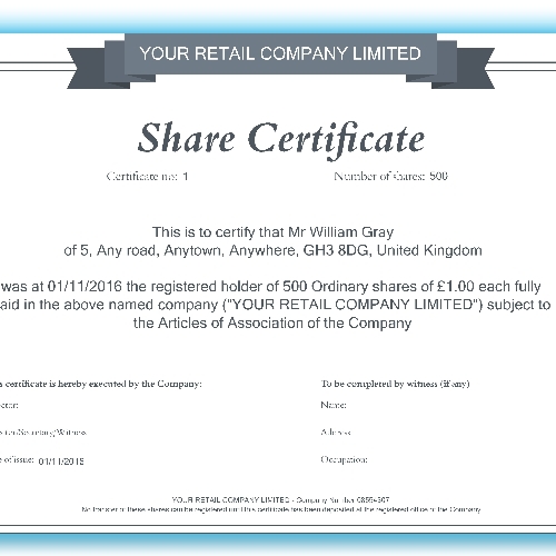 Share Certificates
