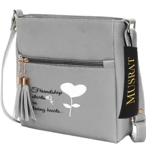 Ladies Gray Shoulder Bags