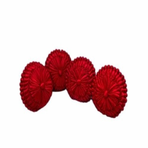Red Round Handcrafted Cushions