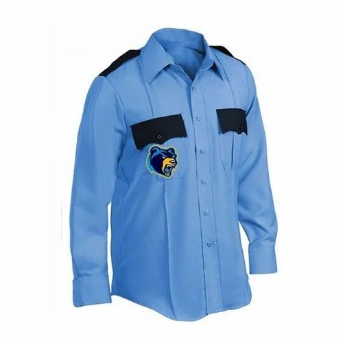 Security Guard Blue Shirt