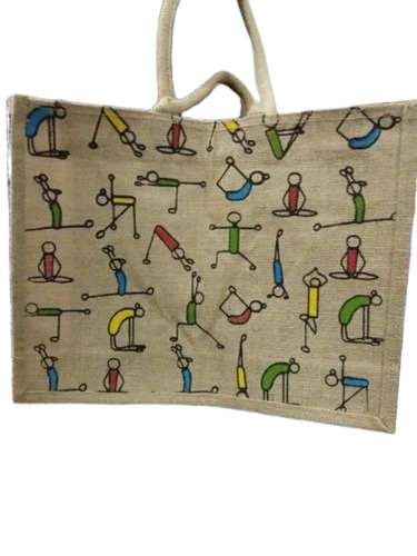 Yoga Print Jute Bag