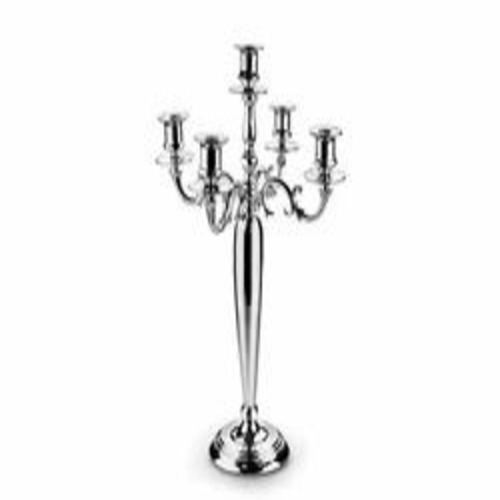 20 Inch Brass 5 Candle Holder Stand