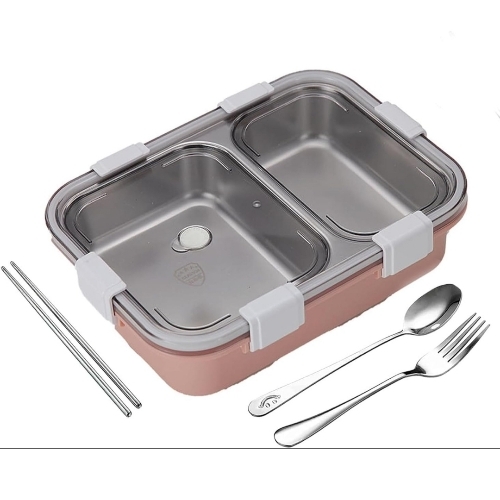 Premium Two Compartment Steel Lunch Box