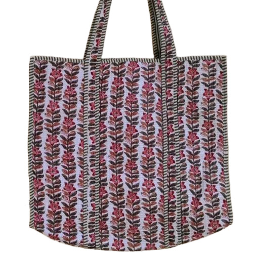 Block Printed Cotton Tote Bag