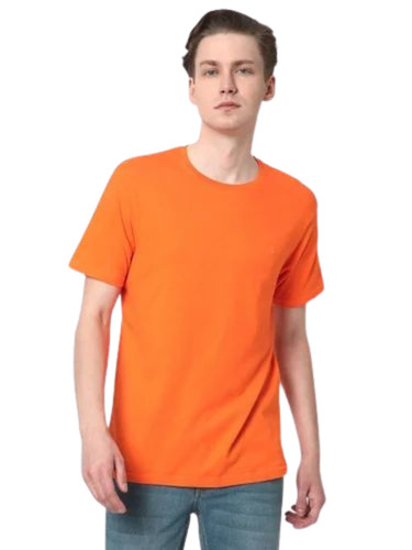 Men Orange Color T Shirt