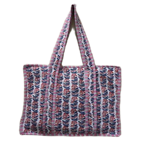 Multicolor Printed Cotton Tote Bag