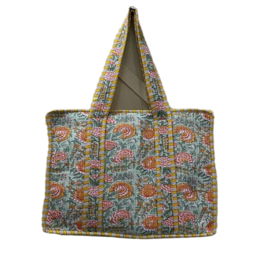 Natural Printed Cotton Tote Bag