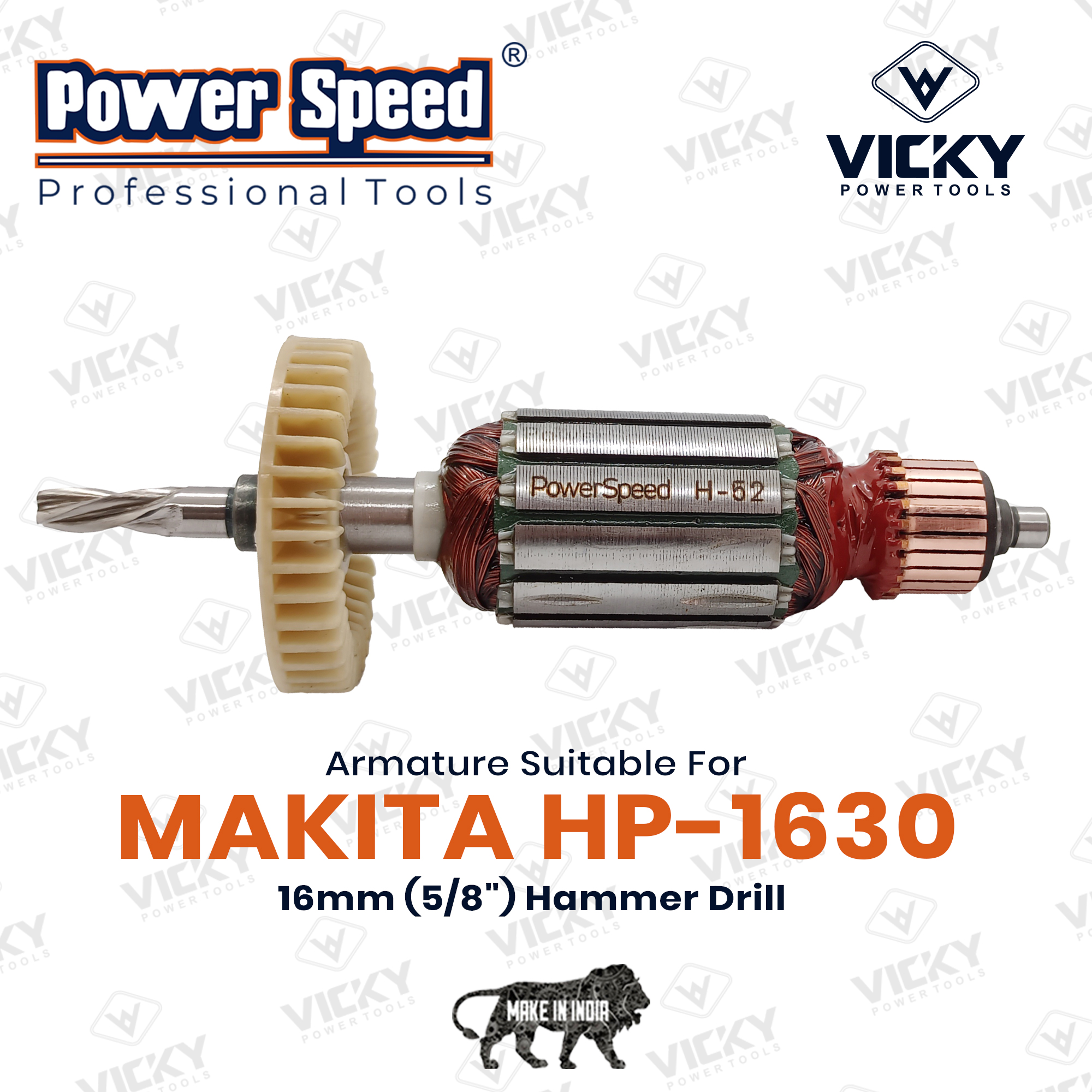 Powerspeed Armature For Hp-1630 Makita M/C - Color: Multiple