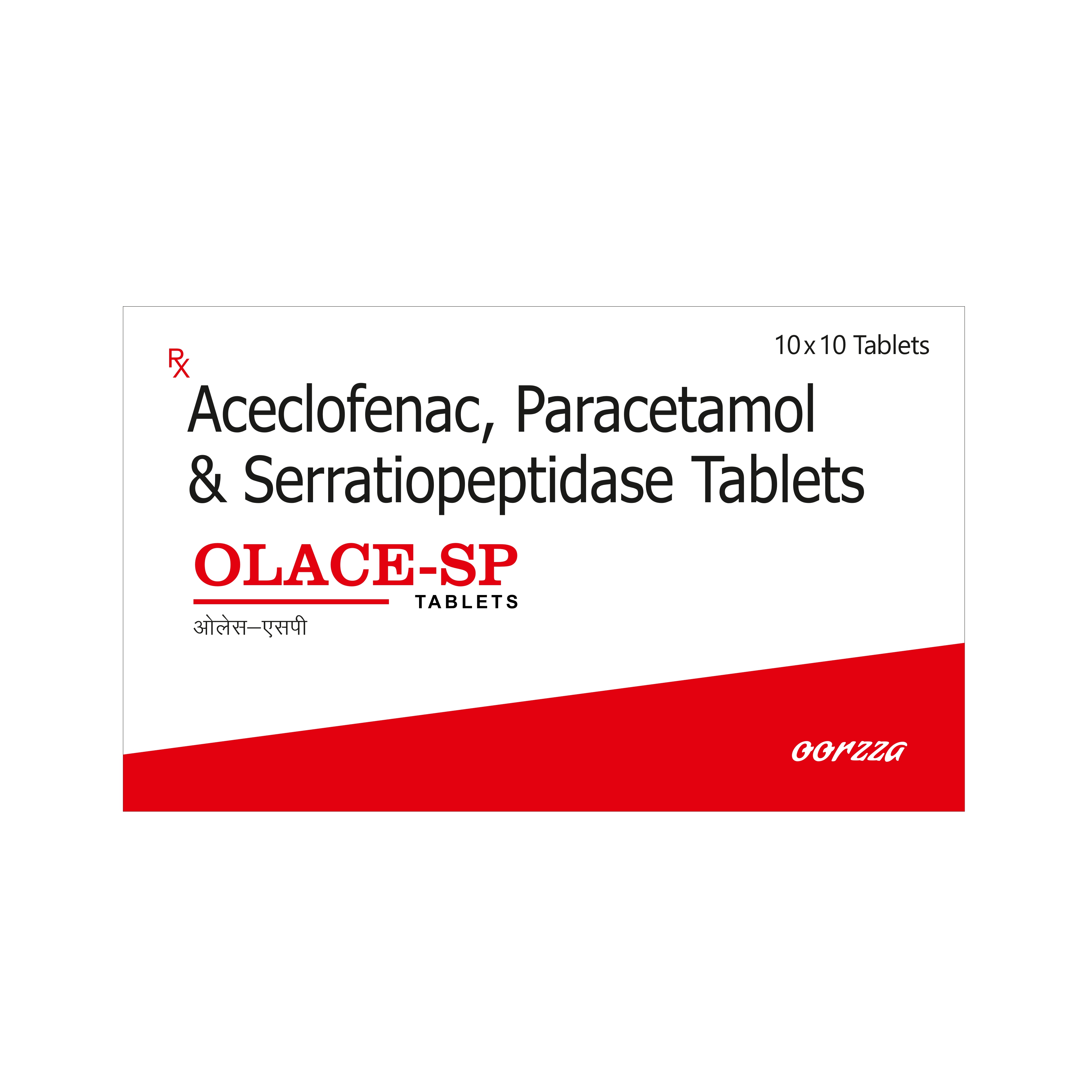 Olace Sp Aceclofenac Paracetamol Serratiopeptidase Tablets