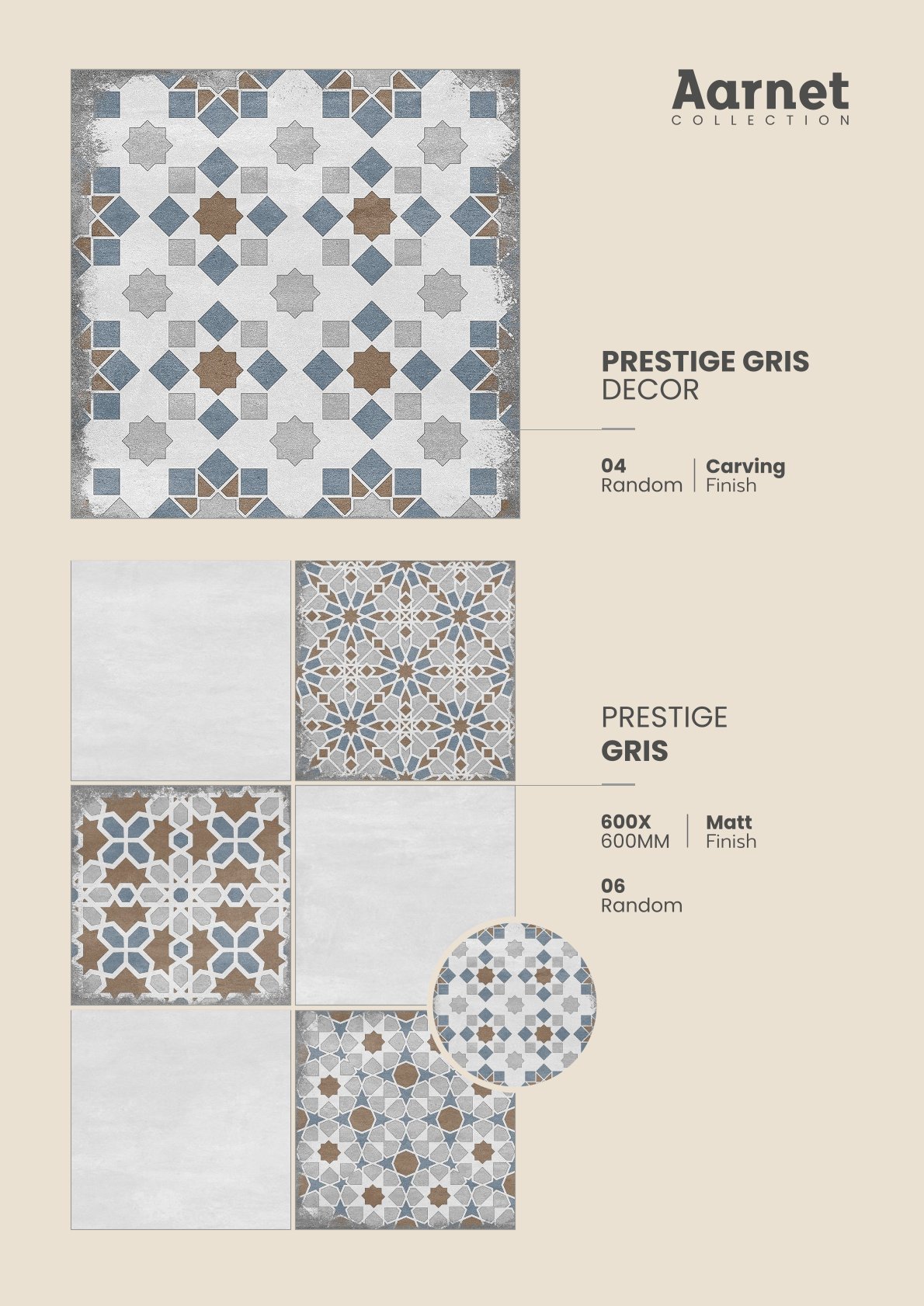 Abstract Mood Matte Tile