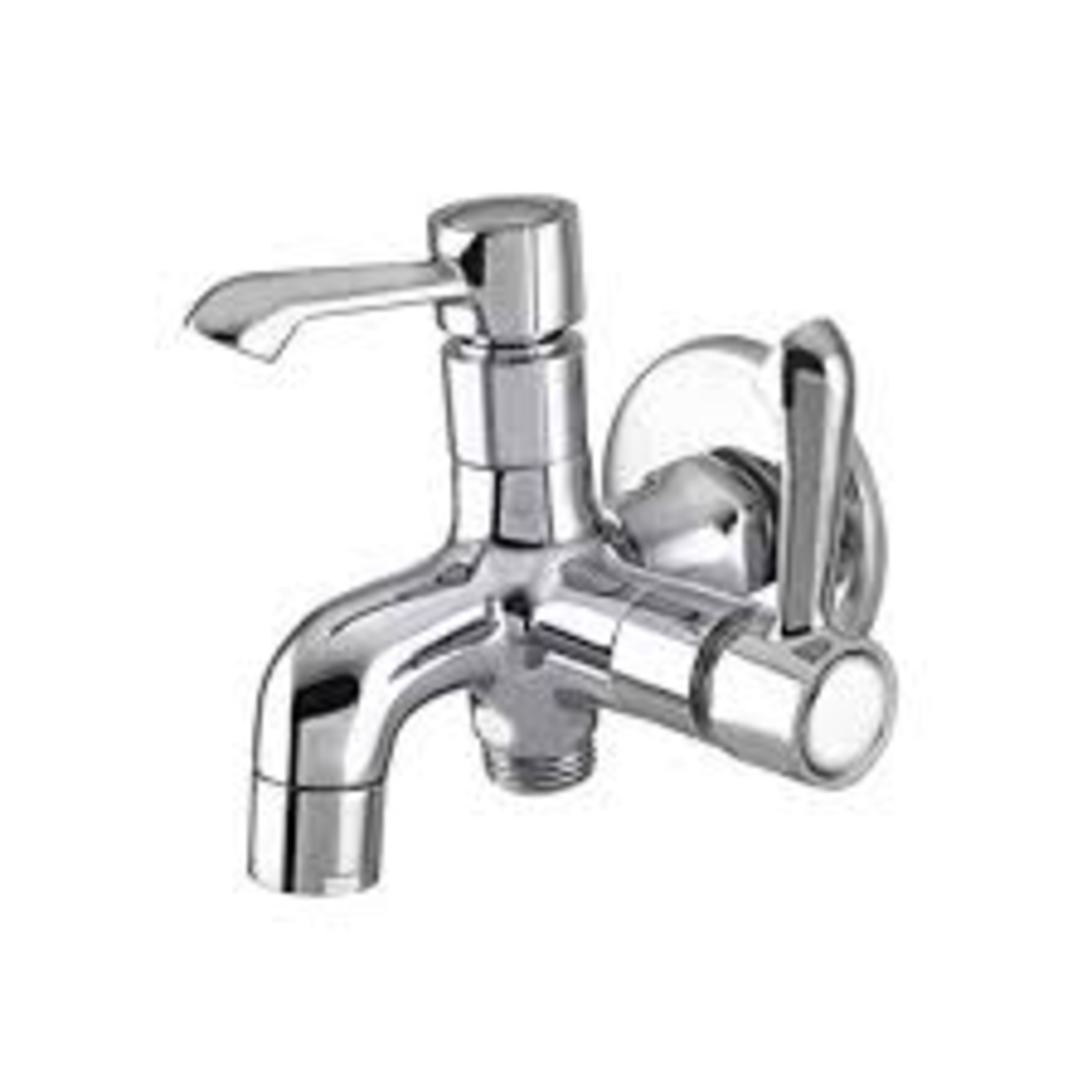 Brass 2 In 1 Bib Cock - Color: Silver