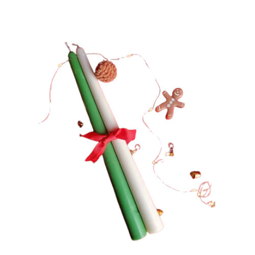 Christmas Taper Candle Set