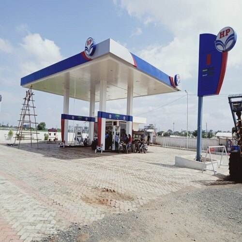 Hp Petrol Pump Canopy For Outdoor - Material: Stainless Steel