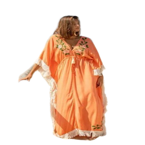 Ladies Embroidery Maxi Dress