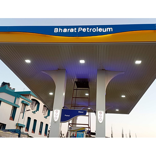 Multicolor Petrol Pump Canopy - Material: Stainless Steel