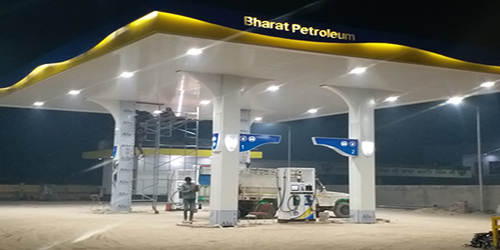 Petrol Pump Canopy - Material: Stainless Steel
