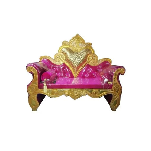 Pink And Golden Two Seater Wedding Sofa