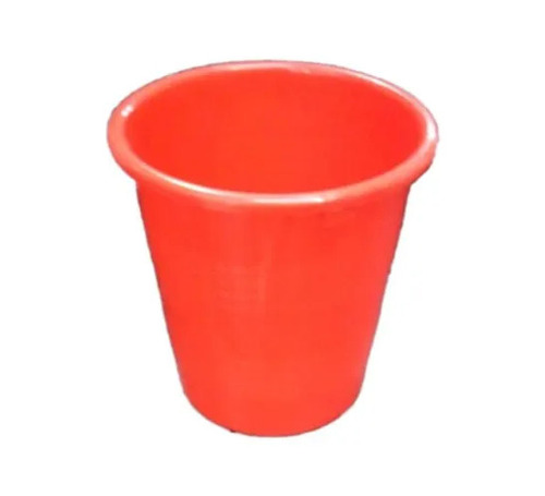 Red Plastic Dustbin