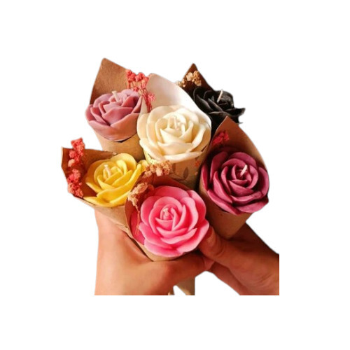 Rose Scented Candle - Color: Yellow