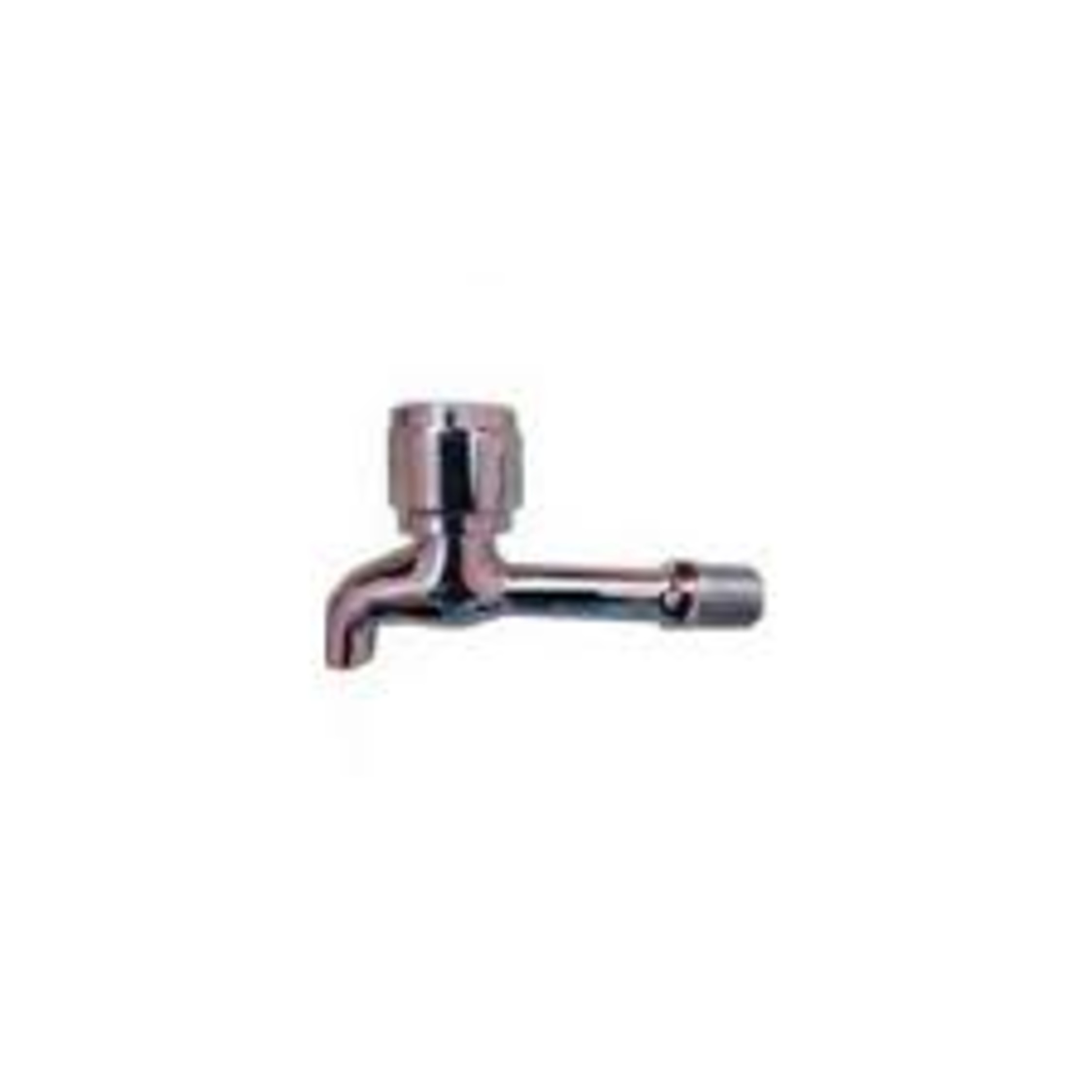 4 Inch Brass Long Body Bib Cock - Color: Silver