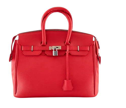 Red Leather Ladies Hand Bags