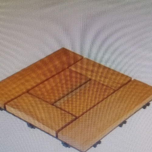 Solid wood dech tiles