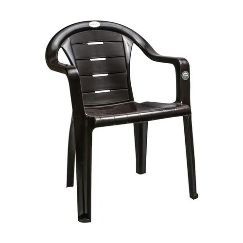 9102 Black Plastic Garden Chair
