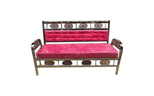 Pink Velvet SS Three Seater Sofa