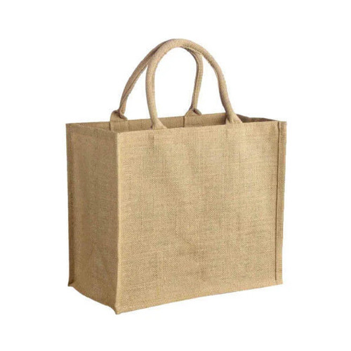Brown Jute Carry Bag - Jute, Brown, One Compartment | Eco Friendly, Corrosion Resistant, Handled, Customizable