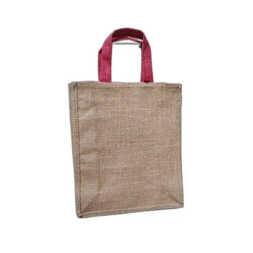 Brown Plain Jute Lunch Bag