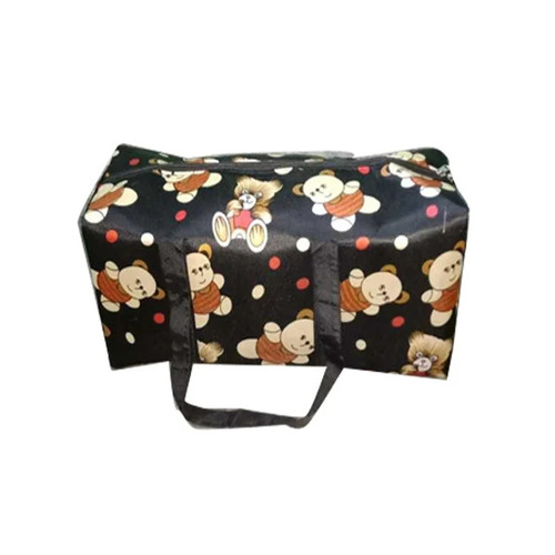 Cotton Teddy Bear Printed Duffle Bags