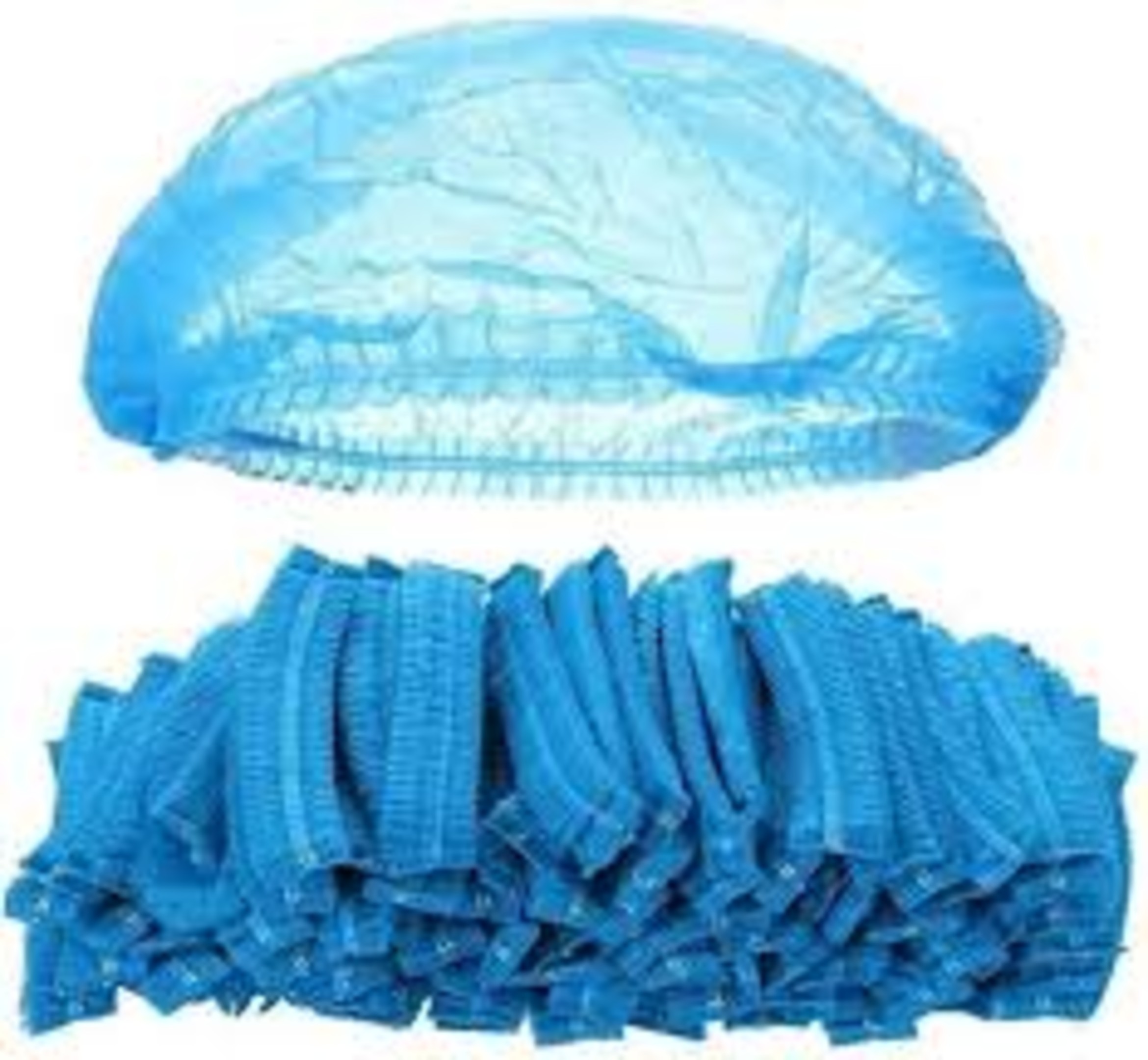 Disposable Hair Net Cap - Color: Blue