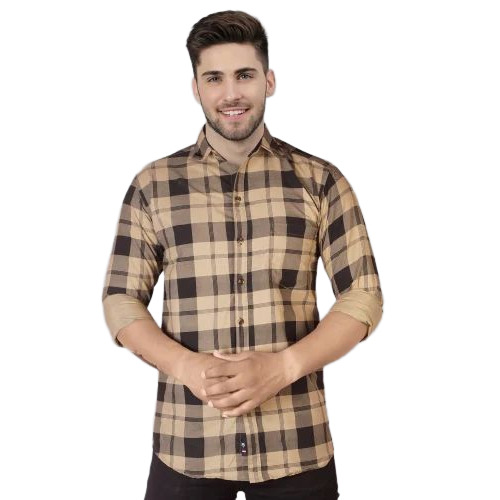 Men Check Cotton Shirt