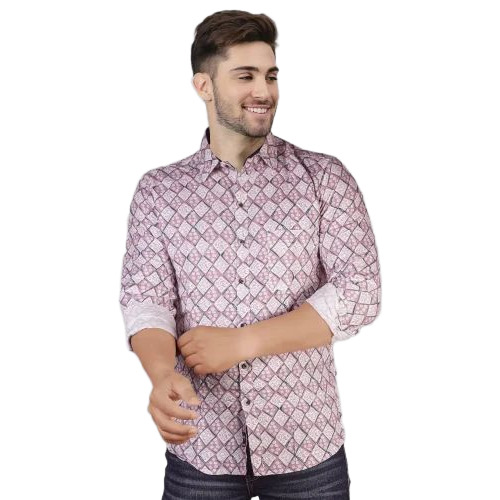 Men Printed Cotton Shirt