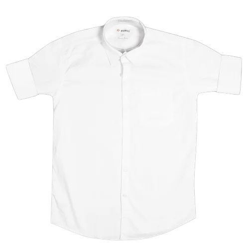 Men White Cotton Shirt
