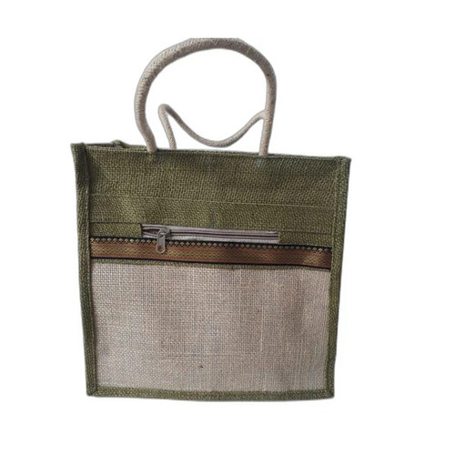 Zip Closure Jute Lunch Bag By Savi Goodness Enterprises